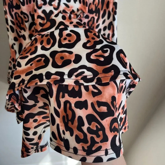 CBR Womens Multicolor Tank Dress XL Animal Leopard Mock Neck Sleeveless NWT - Picture 7 of 11
